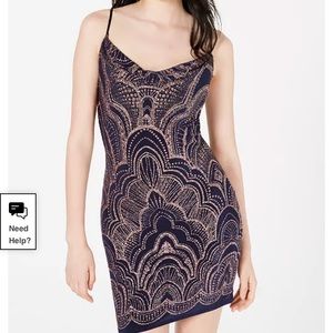 Cute blue and gold glitter dress